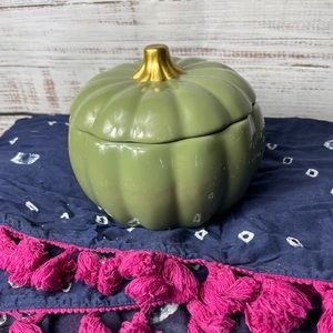 Pier One Ceramic Home Decor Halloween Pumpkin Bowl